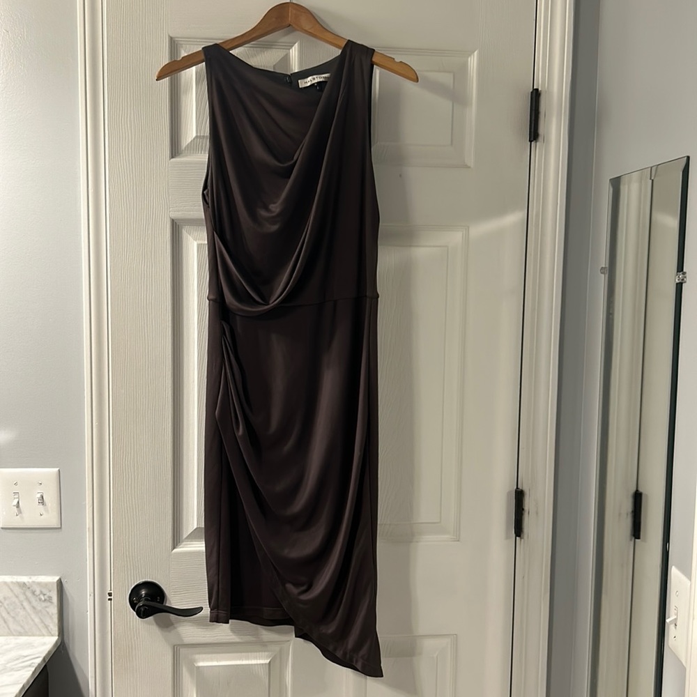 Halston size M dress.  Color is a gray brown.